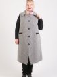 Безрукавное пальто из твида, цвет серый в интернет-магазине Фабрики Тревери