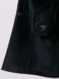 Черная дубленка с капюшоном из песца, цвет черный в интернет-магазине Фабрики Тревери