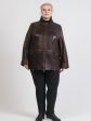 Демисезонная куртка из кожи, цвет черный в интернет-магазине Фабрики Тревери