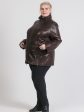 Демисезонная куртка из кожи, цвет коричневый в интернет-магазине Фабрики Тревери