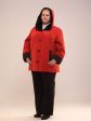 Демисезонная куртка из стежки, цвет красный в интернет-магазине Фабрики Тревери