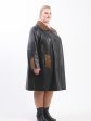 Длинное пальто из кожи, цвет черный в интернет-магазине Фабрики Тревери