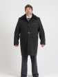 Драповое пальто с меховым воротником, цвет черный в интернет-магазине Фабрики Тревери