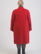 Драповое пальто с цельнокроеной стойкой, цвет красный в интернет-магазине Фабрики Тревери