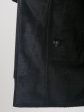 Дубленка на молнии с отделкой натуральной нерпой, цвет черный в интернет-магазине Фабрики Тревери