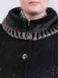 Дубленка трапеция с натуральной нерпой, цвет черный в интернет-магазине Фабрики Тревери