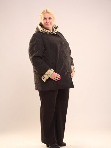 Двухсторонняя деми куртка, цвет черный в интернет-магазине Фабрики Тревери