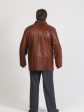 Классическая куртка из кожи, цвет коричневый в интернет-магазине Фабрики Тревери