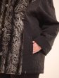 Комбинированная куртка из стежки с мехом, цвет черный в интернет-магазине Фабрики Тревери