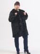 Комбинированное пальто из стежки с каракулем, цвет черный в интернет-магазине Фабрики Тревери