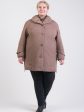 Короткое пальто трансформер с подстежкой, цвет коричневый в интернет-магазине Фабрики Тревери