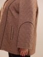 Короткое пальто трапеция, цвет бежевый в интернет-магазине Фабрики Тревери
