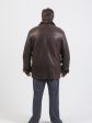 Кожаная куртка на овчине, цвет темно-коричневый в интернет-магазине Фабрики Тревери