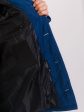 Куртка из стежки с воротником, цвет синий в интернет-магазине Фабрики Тревери