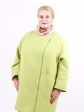 Легкое пальто на молнии с рукавом 3/4, цвет салатовый в интернет-магазине Фабрики Тревери