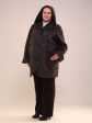 Пальто из драпа и стежки, цвет черный в интернет-магазине Фабрики Тревери