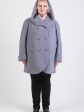 Пальто из драпа с капюшоном, цвет серый в интернет-магазине Фабрики Тревери