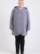 Пальто из драпа с капюшоном, цвет серый в интернет-магазине Фабрики Тревери
