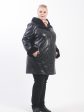 Пальто из эко-кожи с каракулем, цвет черный в интернет-магазине Фабрики Тревери