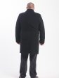 Пальто из итальянского драпа в рубчик, цвет черный в интернет-магазине Фабрики Тревери