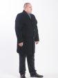 Пальто из итальянского драпа в рубчик, цвет черный в интернет-магазине Фабрики Тревери