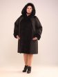 Пальто из стежки с каракулем, цвет черный в интернет-магазине Фабрики Тревери