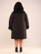 Пальто из стежки с каракулем, цвет черный в интернет-магазине Фабрики Тревери