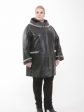 Пальто-куртка из кожи на молнии, цвет черный в интернет-магазине Фабрики Тревери