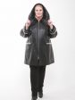 Пальто-куртка из кожи на молнии, цвет черный в интернет-магазине Фабрики Тревери