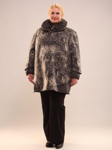 Пальто-куртка с подстежкой, цвет серый в интернет-магазине Фабрики Тревери