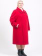 Пальто трапеция из драпа, цвет красный в интернет-магазине Фабрики Тревери