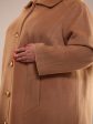 Пальто трапеция из драпа, цвет золотистый в интернет-магазине Фабрики Тревери