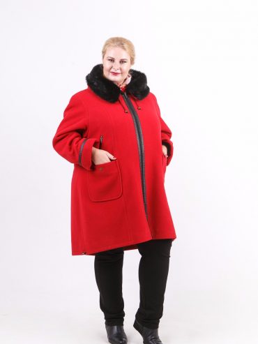 Парка на молнии с капюшоном, цвет красный в интернет-магазине Фабрики Тревери