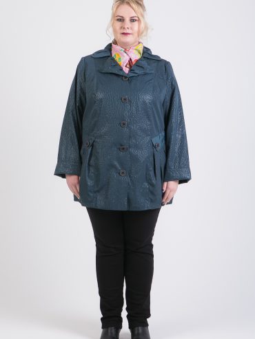 Плащ с английским воротником, цвет зеленый в интернет-магазине Фабрики Тревери