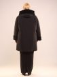 Прямое пальто с капюшоном, цвет черный в интернет-магазине Фабрики Тревери