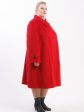 Шерстяное пальто из ворсового драпа, цвет красный в интернет-магазине Фабрики Тревери