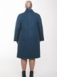 Шерстяное пальто прямого силуэта, цвет бирюзовый в интернет-магазине Фабрики Тревери