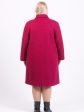 Шерстяное пальто прямого силуэта, цвет бордовый в интернет-магазине Фабрики Тревери