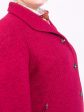 Шерстяное пальто прямого силуэта, цвет бордовый в интернет-магазине Фабрики Тревери