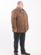 Утепленная мужская куртка тренчкот, цвет коричневый в интернет-магазине Фабрики Тревери