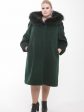 Зимнее пальто из Альпаки с енотом, цвет зеленый в интернет-магазине Фабрики Тревери