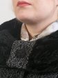 Зимнее пальто из драпа с меховой отделкой, цвет черный в интернет-магазине Фабрики Тревери