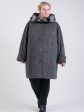 Зимнее пальто из драпа с меховой отделкой, цвет серый в интернет-магазине Фабрики Тревери