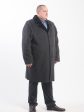 Зимнее пальто с меховым воротником, цвет черный в интернет-магазине Фабрики Тревери