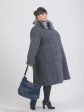 Зимнее пальто с меховым воротником, цвет серый в интернет-магазине Фабрики Тревери