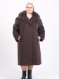 Длинное пальто из драпа Альпака, цвет коричневый в интернет-магазине Фабрики Тревери