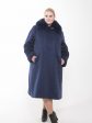 Длинное пальто из драпа Альпака, цвет синий в интернет-магазине Фабрики Тревери