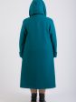 Длинное пальто из драпа варенка, цвет бирюзовый в интернет-магазине Фабрики Тревери