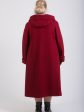 Длинное пальто из драпа варенка, цвет бордовый в интернет-магазине Фабрики Тревери