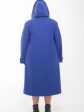 Длинное пальто из драпа варенка, цвет голубой в интернет-магазине Фабрики Тревери
